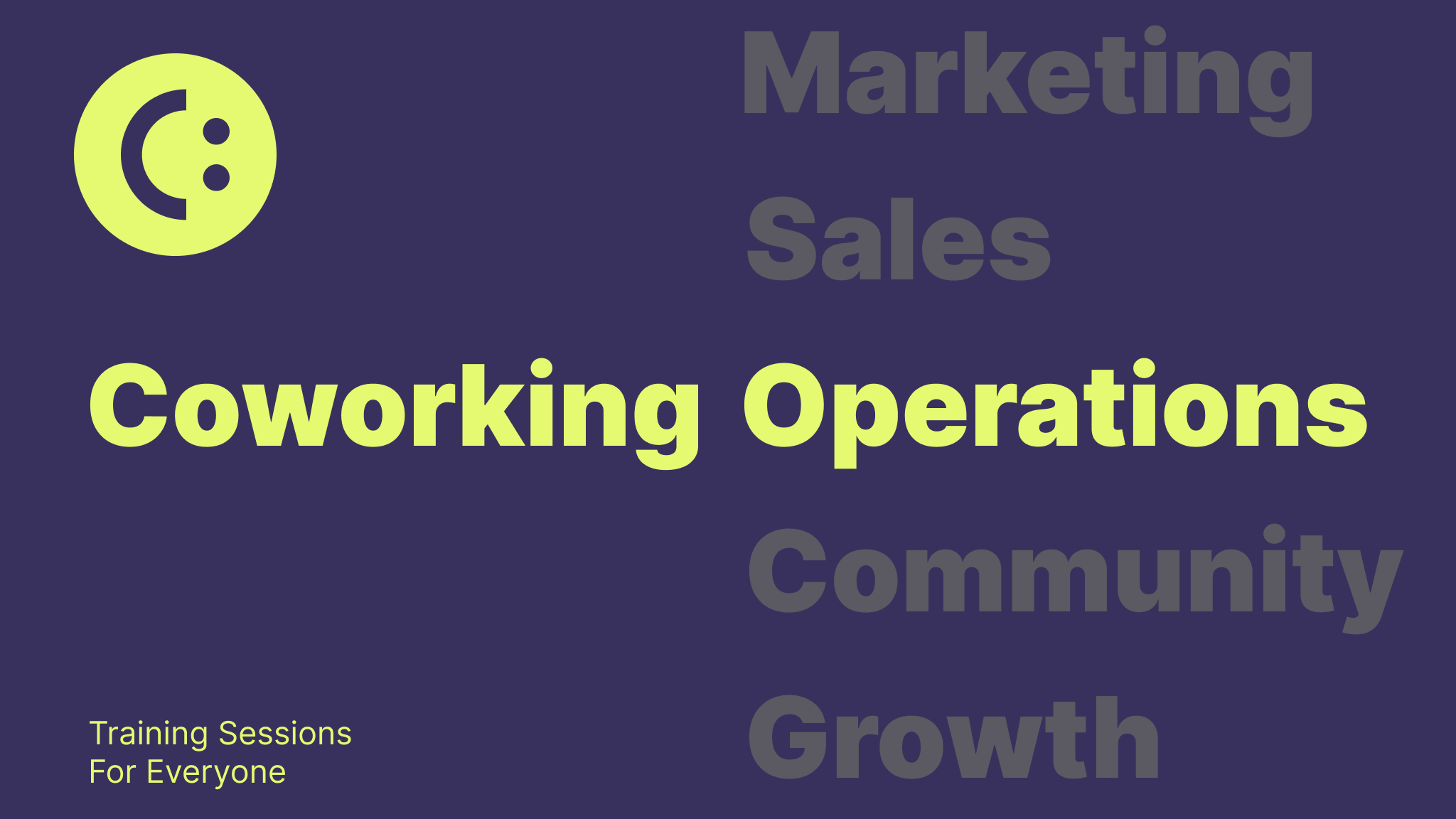 In depth presentations on all topics concerning coworking.